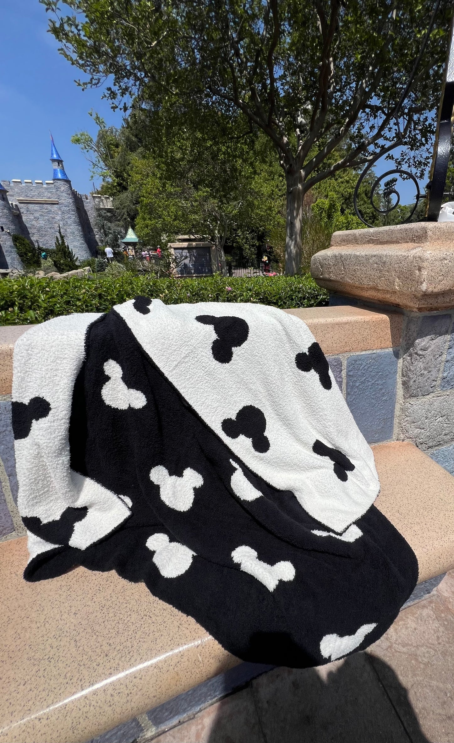 Mickey Black Double sided Throw