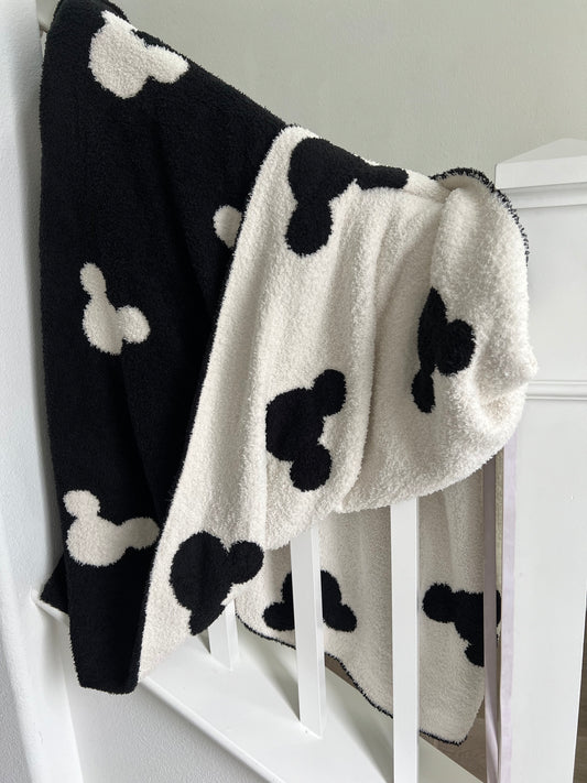 Mickey Black Double sided Throw